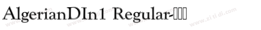 AlgerianDIn1 Regular字体转换